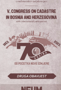 Geodetsko društvo Herceg Bosne  organizuje V Kongres o katastru u Bosni i Hercegovini s međunarodnim učešćem