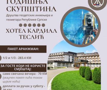 Informacije o smještaju za vrijeme Skupštine DGIGRS
